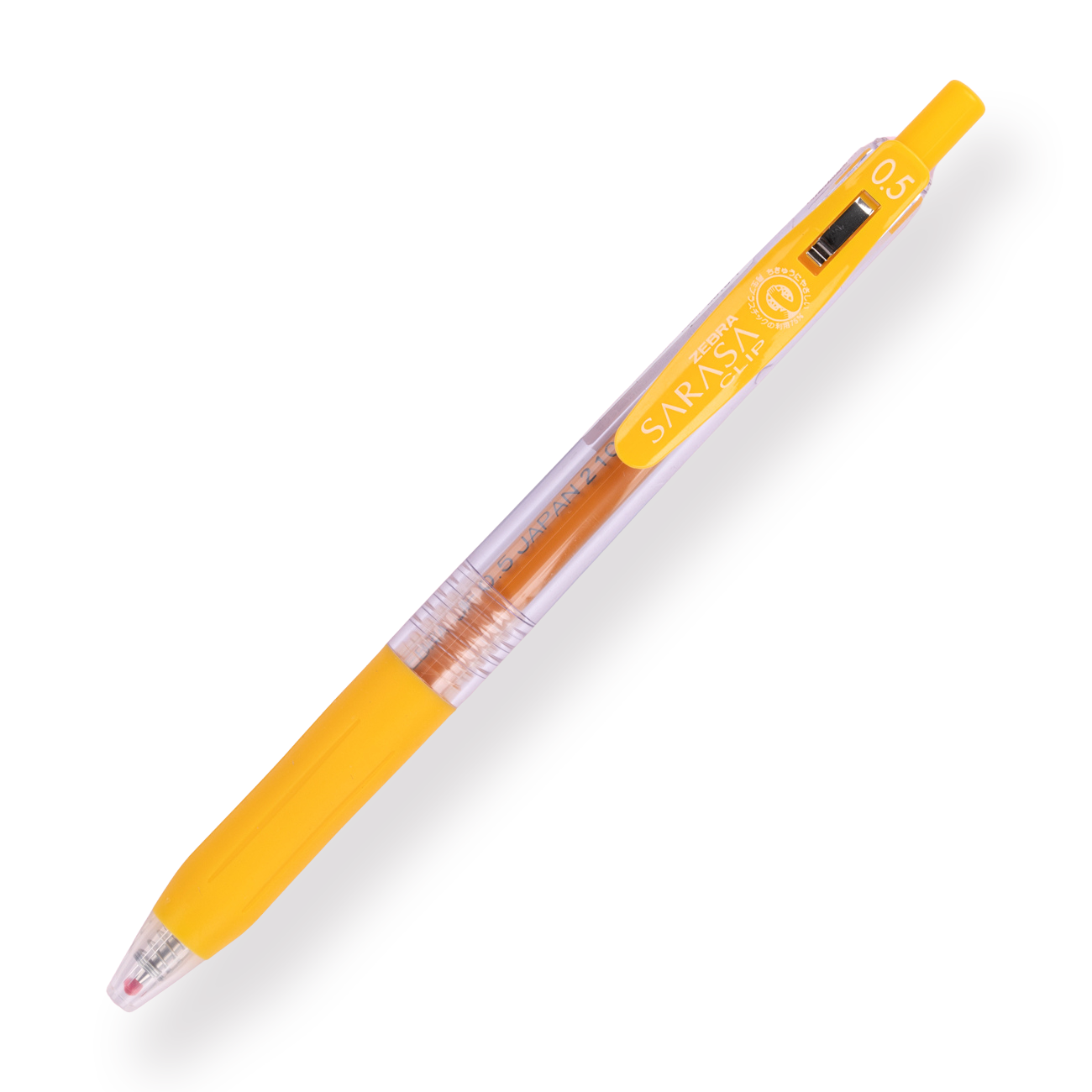 Zebra Sarasa Clip Gel Pen - 0.5 mm - Yellow - Stationery Pal