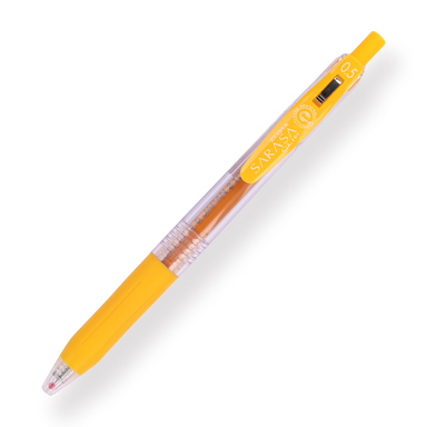 Zebra Sarasa Clip Gel Pen - 0.5 mm - Yellow - Stationery Pal