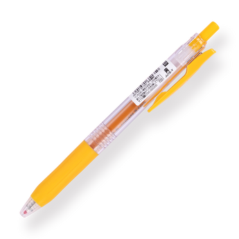 Zebra Sarasa Clip Gel Pen - 0.5 mm - Yellow - Stationery Pal