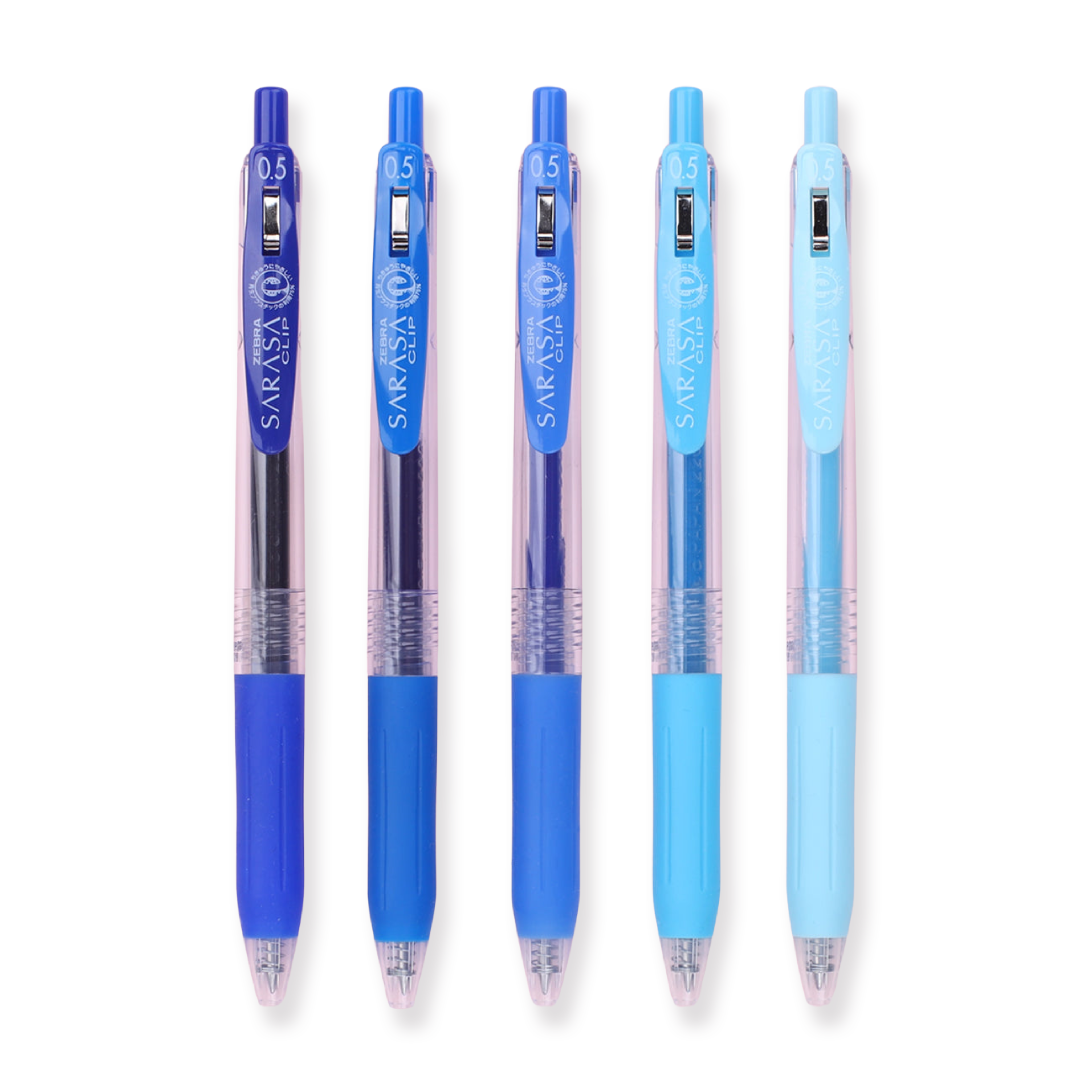 Zebra Sarasa Clip Gelstift in limitierter Auflage – Nemophila Bouquet – 0,5 mm – 5-Farben-Set