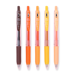 Zebra Sarasa Clip Limited Edition Gel Pen - Sunflower Bouquet - 0.5 mm - 5 Colors Set - Stationery Pal