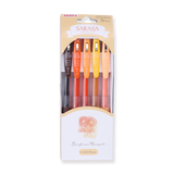 Zebra Sarasa Clip Limited Edition Gel Pen - Sunflower Bouquet - 0.5 mm - 5 Colors Set - Stationery Pal