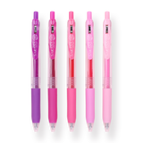 Zebra Sarasa Clip Limited Edition Gel Pen - Tulip Bouquet - 0.5 mm - 5 Colors Set - Stationery Pal