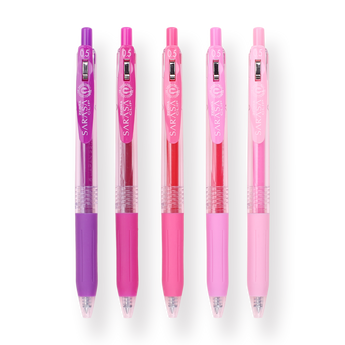 Zebra Sarasa Clip Limited Edition Gel Pen - Tulip Bouquet - 0.5 mm - 5 Colors Set - Stationery Pal