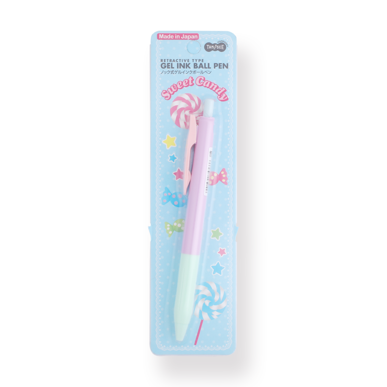 Zebra Sarasa x Tanosee Retractive Type Gel Pen - 0.5 mm - Sweet Candy - Pink Clip - Stationery Pal