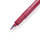 Zebra Smoky Brush Pen - Garnet Red - Stationery Pal