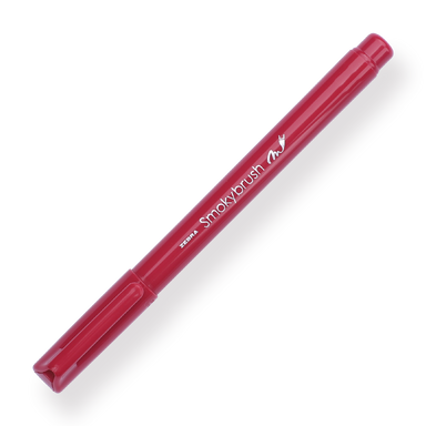 Zebra Smoky Brush Pen - Garnet Red - Stationery Pal