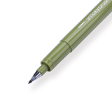 Zebra Smoky Brush Pen - Olive Green - Stationery Pal