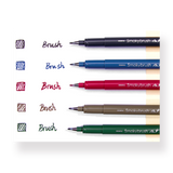 Zebra Smoky Brush Pen - Set of 5 - A - Stationery Pal