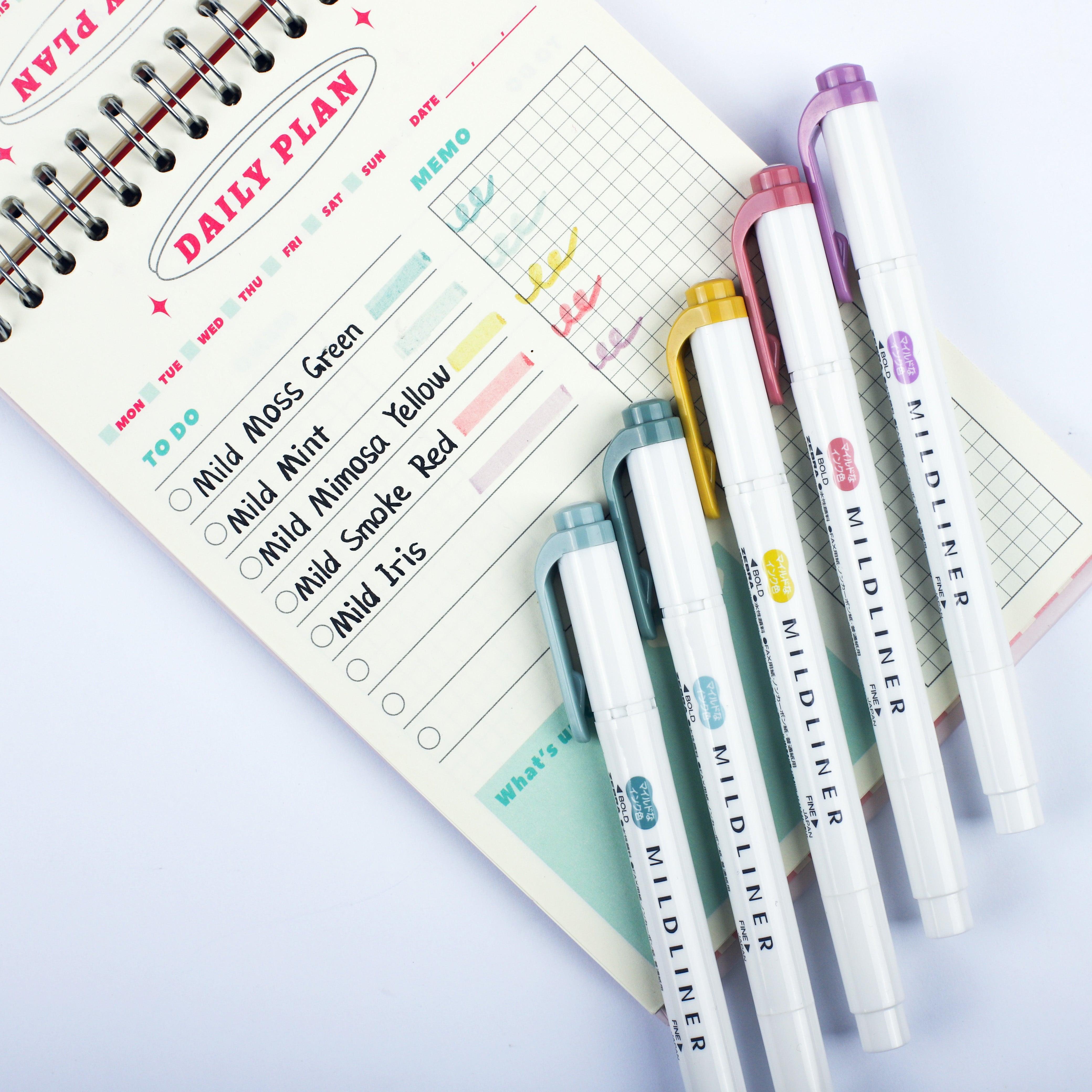 Mildliners Zebra Mildliner Double-Sided Highlighter - 2025 Calm Mild Colors New S ...