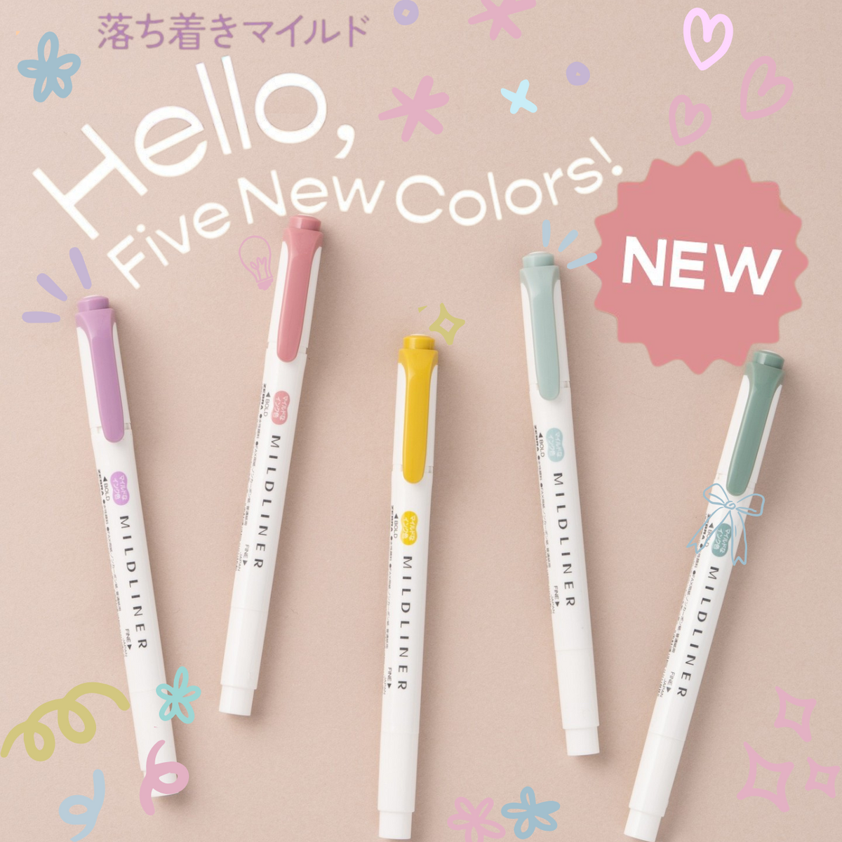 Zebra Mildliner Double-Sided Highlighter - 2025 Calm Mild Colors New S ...