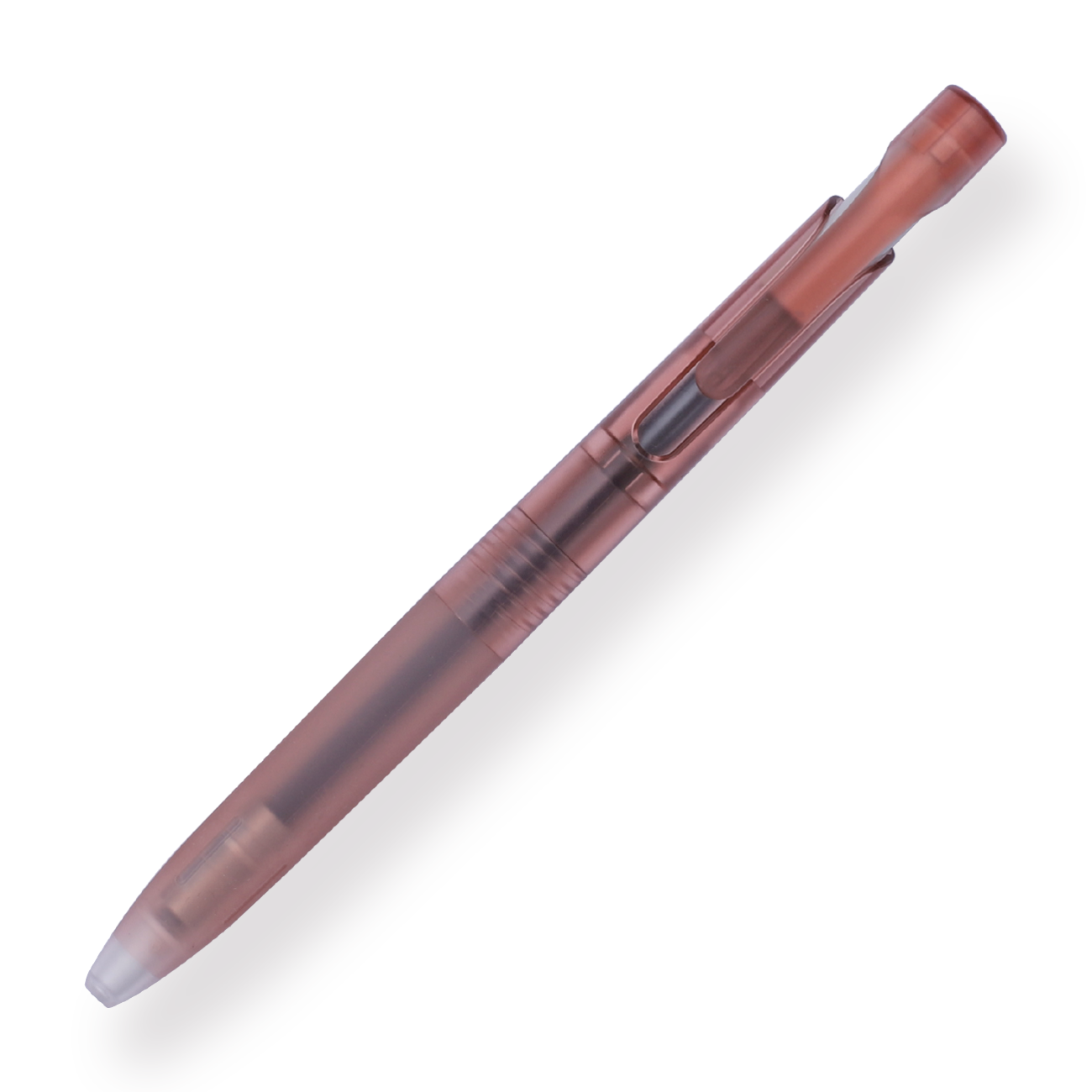 Zebra bLen Translucent Limited Edition Retractable Gel Pen - 0.5 mm - Pink Brown - Stationery Pal