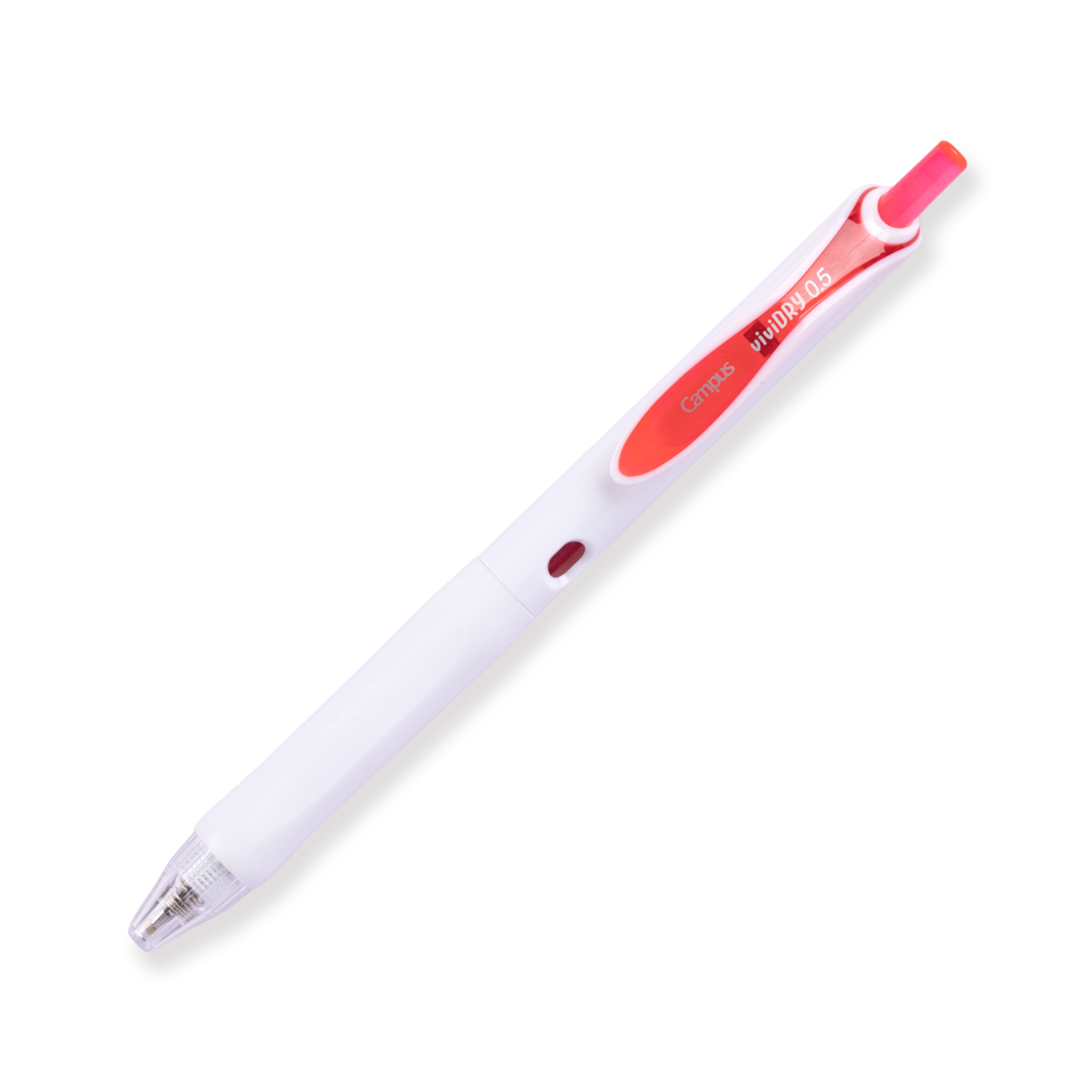 Bolígrafo de gel retráctil Kokuyo Campus viviDRY - 0,5 mm - Rojo