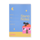 Kokuyo Campus x Tyakasha Steno Notes - A5 - 8 mm Ruled - House - Stationery Pal