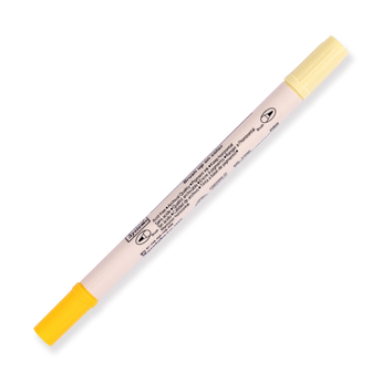 Kuretake Zig Brushables Brush Pen - Pure Yellow 050 - Stationery Pal