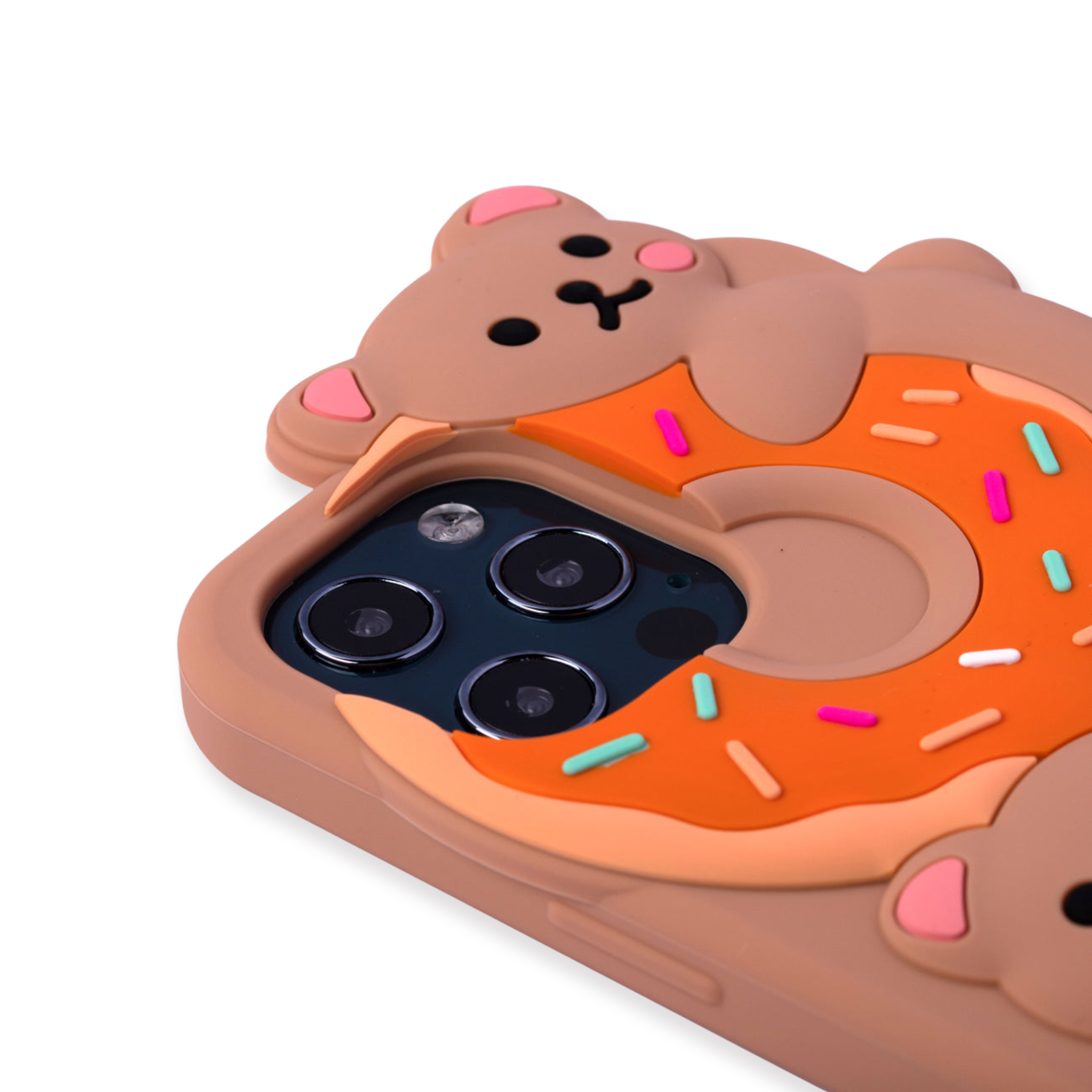 iPhone 12 Pro Max Hülle - Donut und Bär - Orange