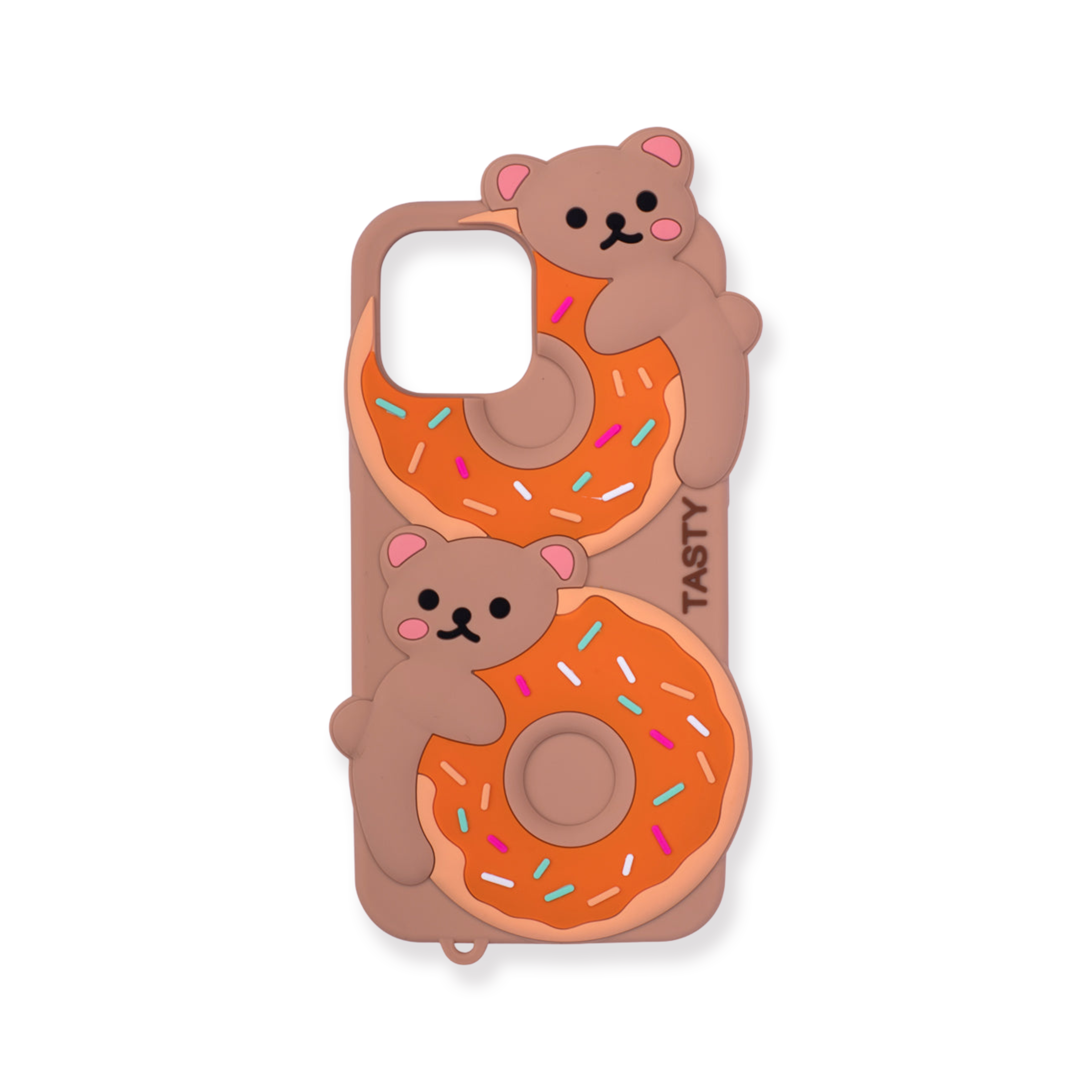 iPhone 12 Pro Max Hülle - Donut und Bär - Orange