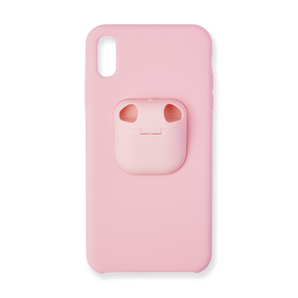 Funda para iPhone XS Max - Soporte para Airpods - Rosa