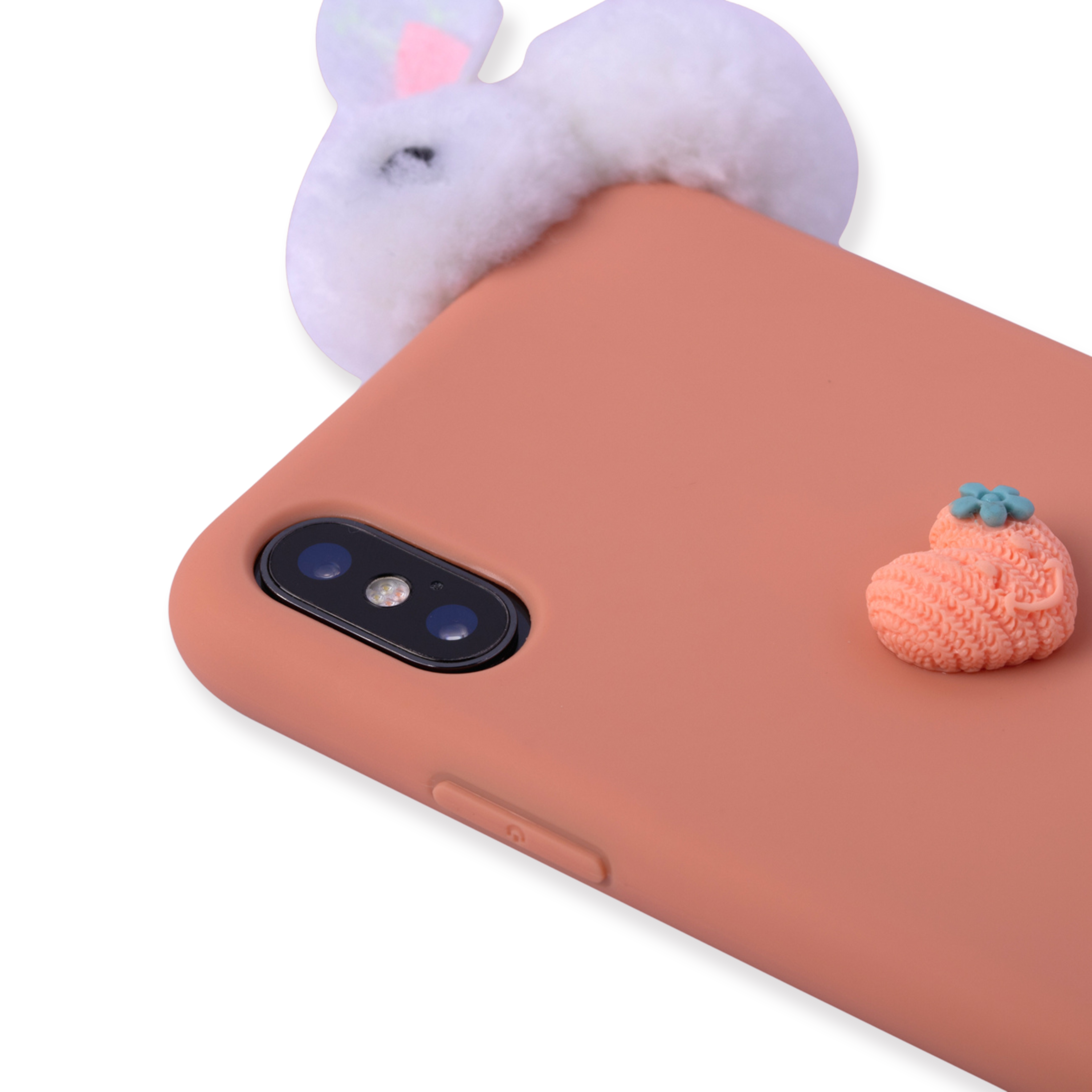Funda para iPhone X/XS - Conejo - Naranja