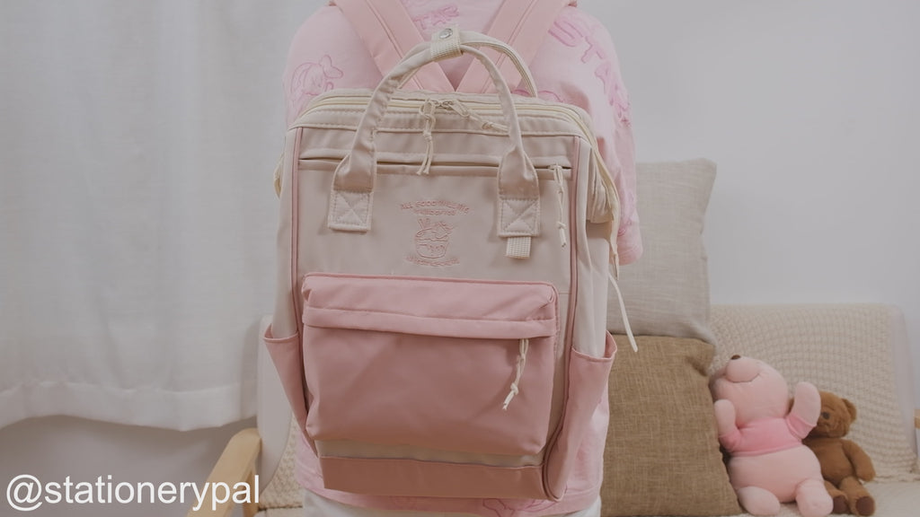 Pastel Waterproof Backpack - Pink