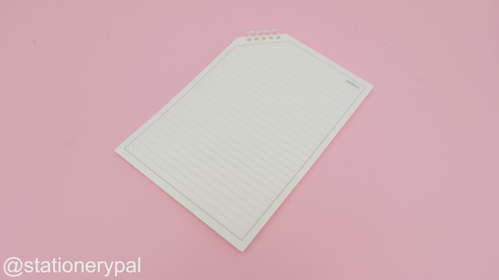 Corner Flipped Notebook White Transparent - B5