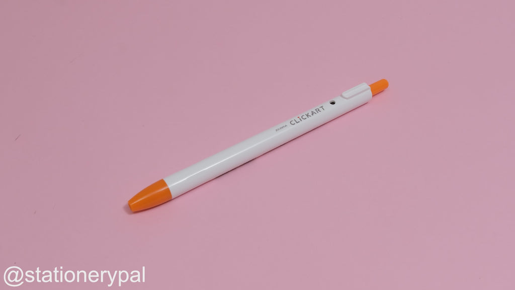 Zebra Clickart Retractable Sign Pen - 0.6 mm - Orange