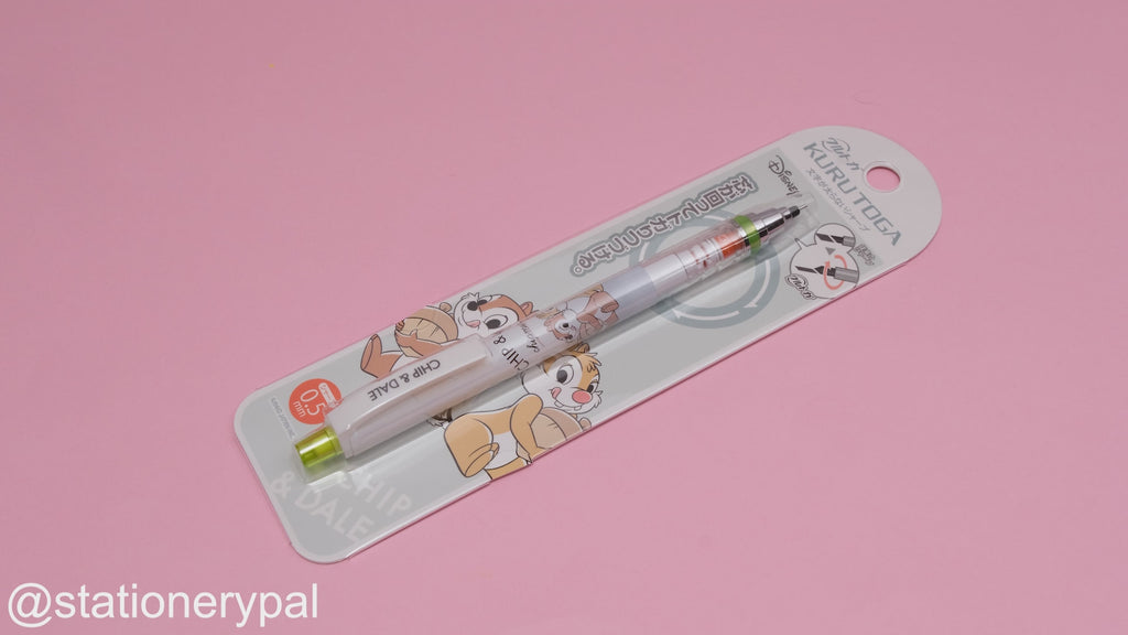 Uni-ball Kuru Toga x Disney Limited Edition Mechanical Pencil - 0.5 mm - Chip 'n Dale - White Clip