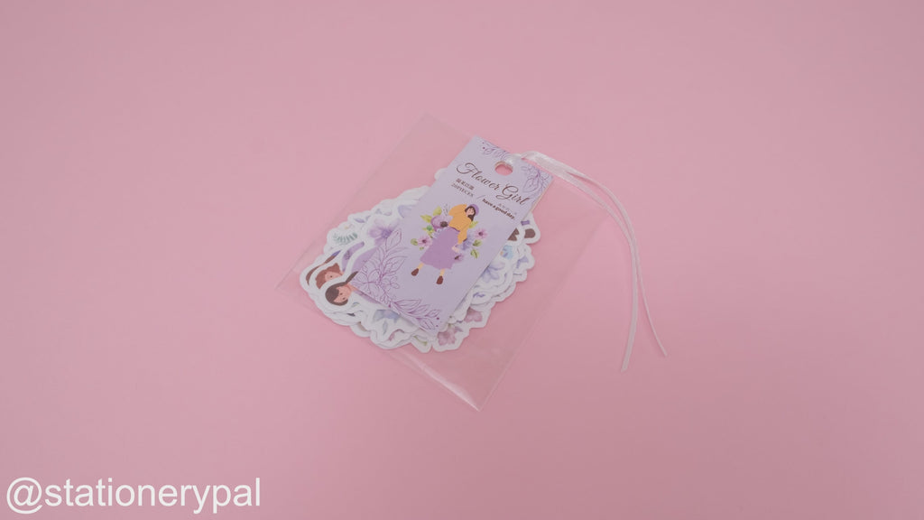 Floral Girl Sticker Pack - Purple