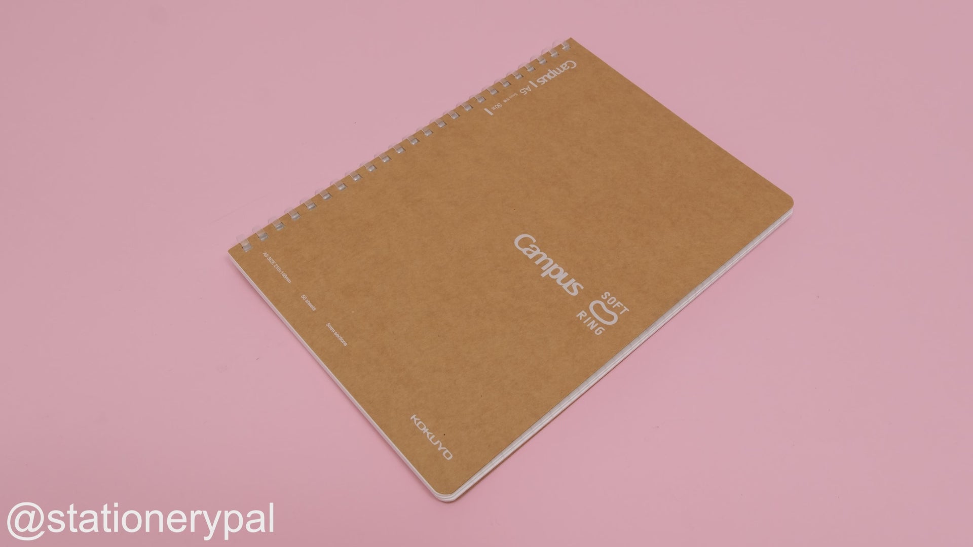 Kokuyo Campus Soft Ring Kraft Paper Cover Notebook - A5 - 5 mm Grid