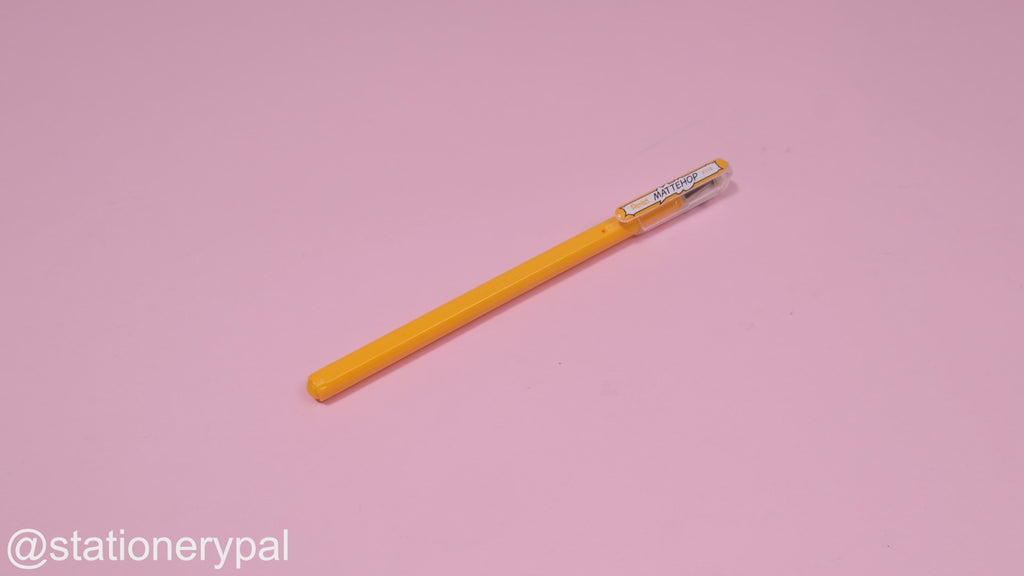 Pentel Mattehop 1.0 mm Ballpoint Pen - Yellow Orange