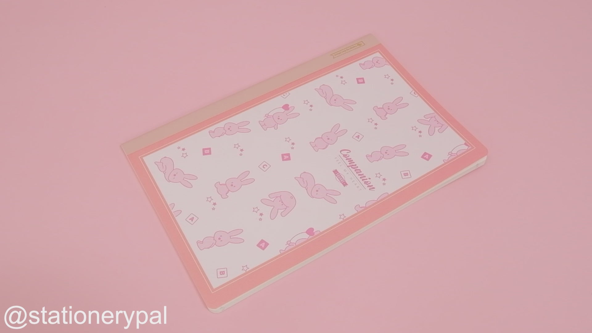 Animal Notebook - A5 - Grid - Pink Rabbit