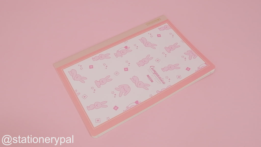 Animal Notebook - A5 - Grid - Pink Rabbit