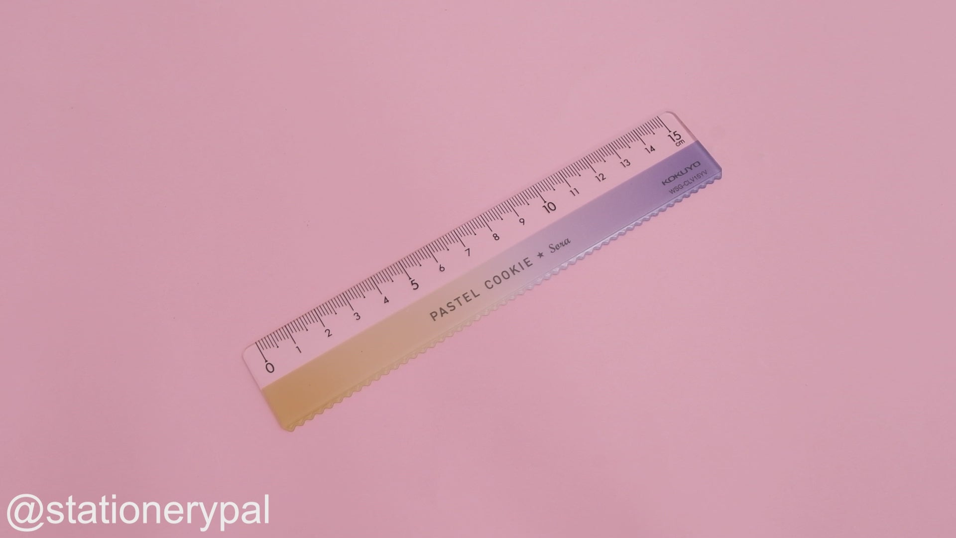 Kokuyo Pastel Cookie Ruler - 15 cm - Yellow Violet Gradient