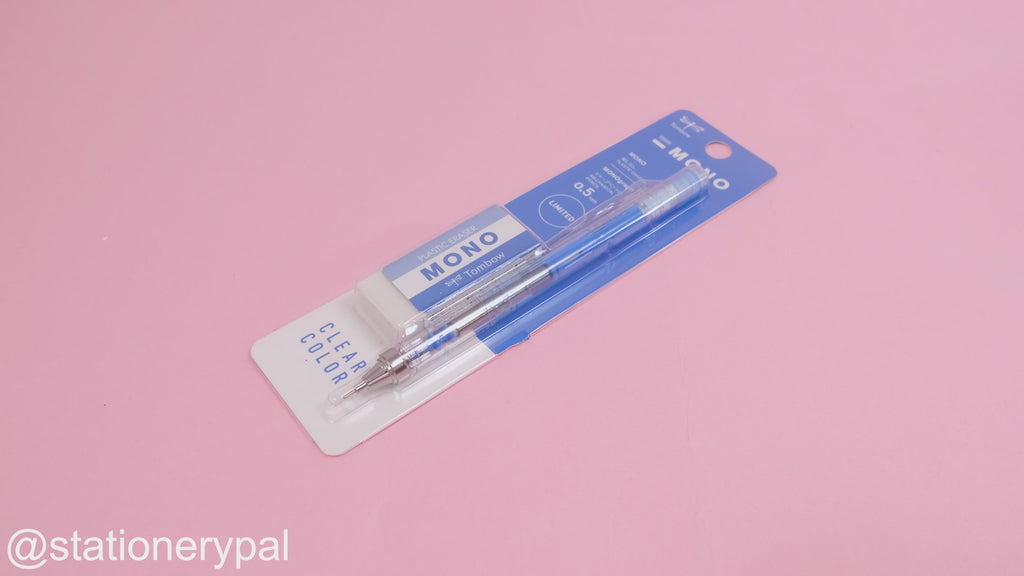 Tombow MONO Graph Clear Color Mechanical Pencil Set - 0.5mm - Clear Blue