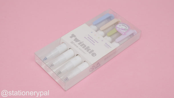 Twinkle Color Double-Sided Highlighter - Fine / Bold - 4 Color Set - Linum