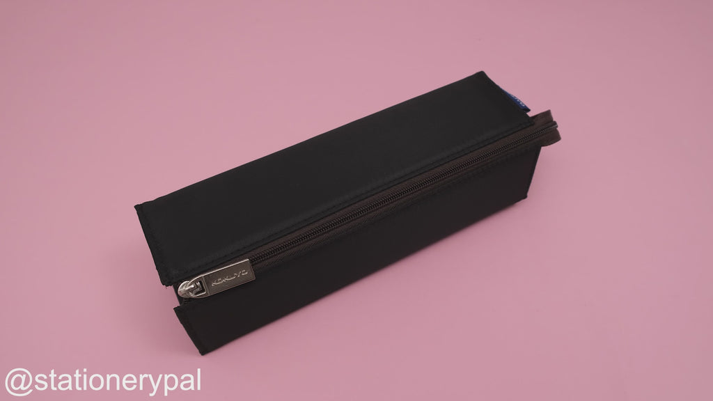 Line Flat Pencil Case(Black) - AHZOA