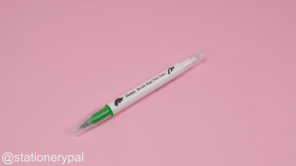 Pentel Brush Sign Pen Twin – Light Green