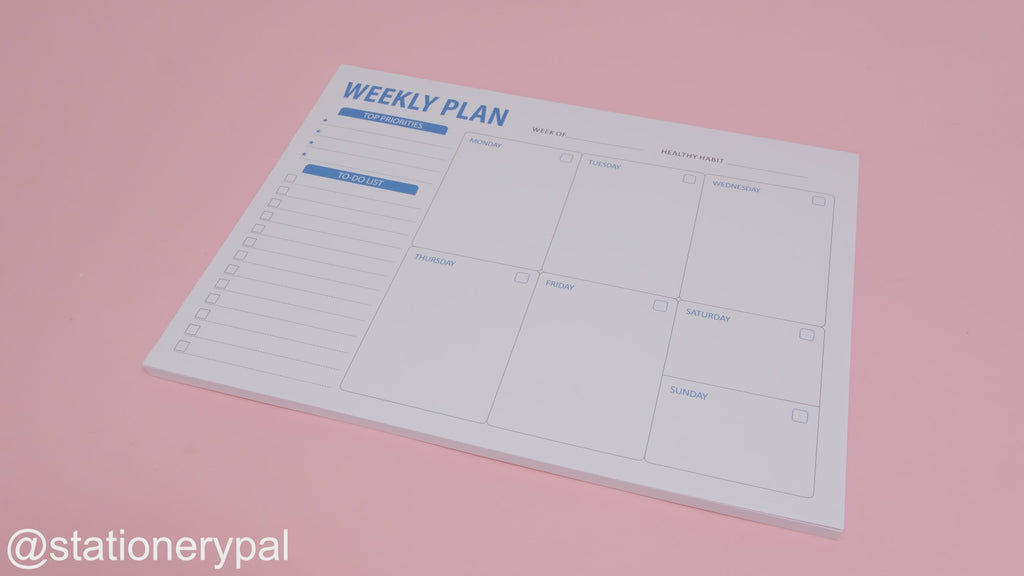 Weekly Planner Notepad - D
