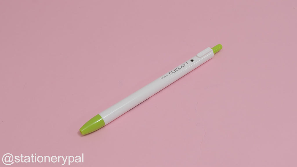 Zebra Clickart Retractable Sign Pen - 0.6 mm - Light Green