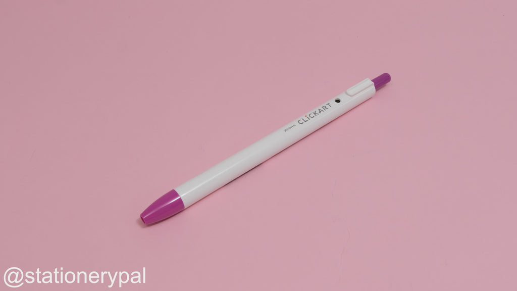 Zebra Clickart Retractable Sign Pen - 0.6 mm - Magenta