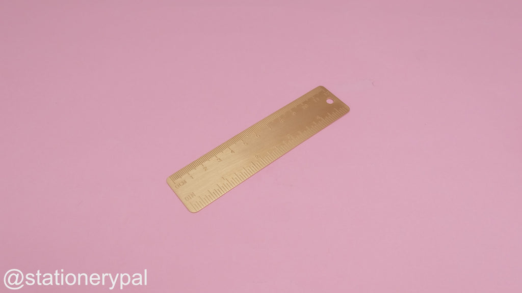 Retro Brass Bookmark Ruler - 12 cm