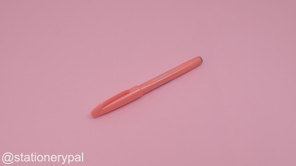Pentel Fude Touch Brush Sign Pen - Coral Orange - 2023 New Colors