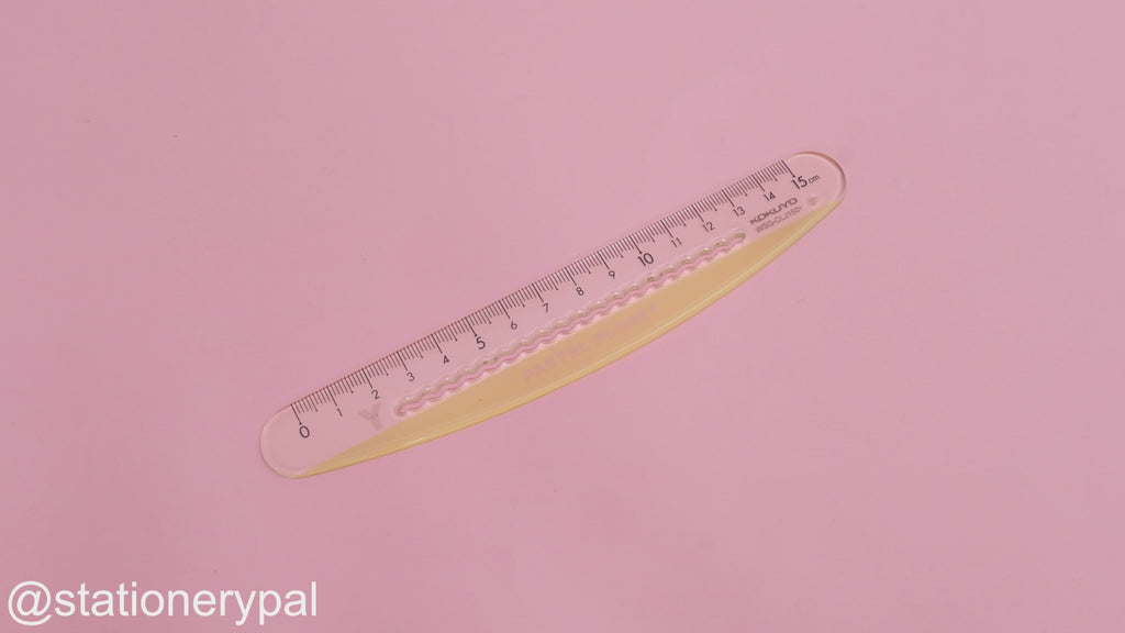 Kokuyo Pastel Planet Ruler - 15 cm - Yellow