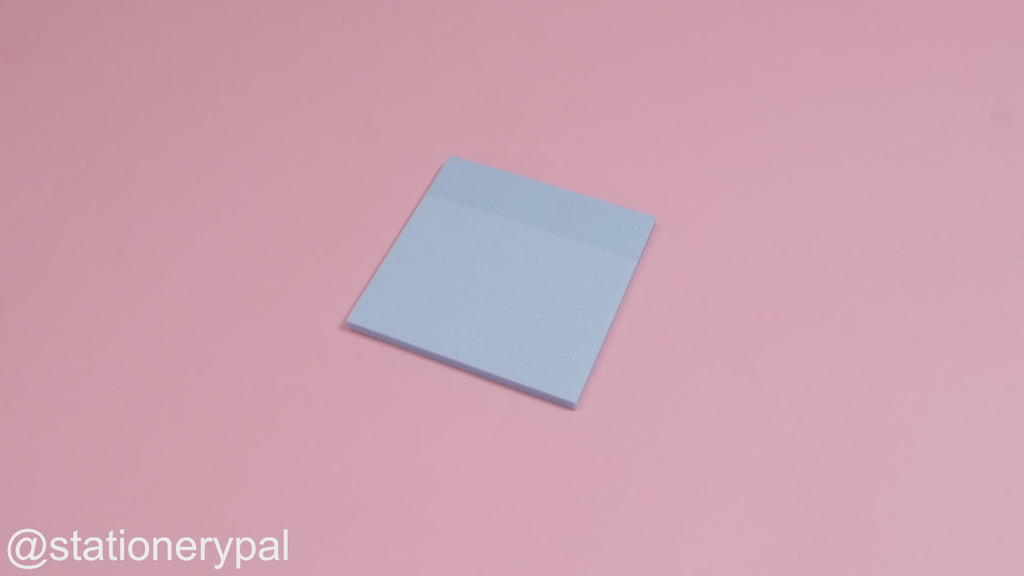 Transparent Shimmering Sticky Notes - Medium - Blue