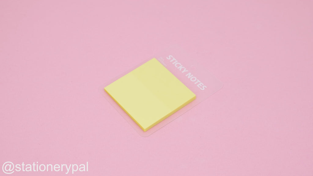 Solid Color Translucent Sticky Notes - Yellow