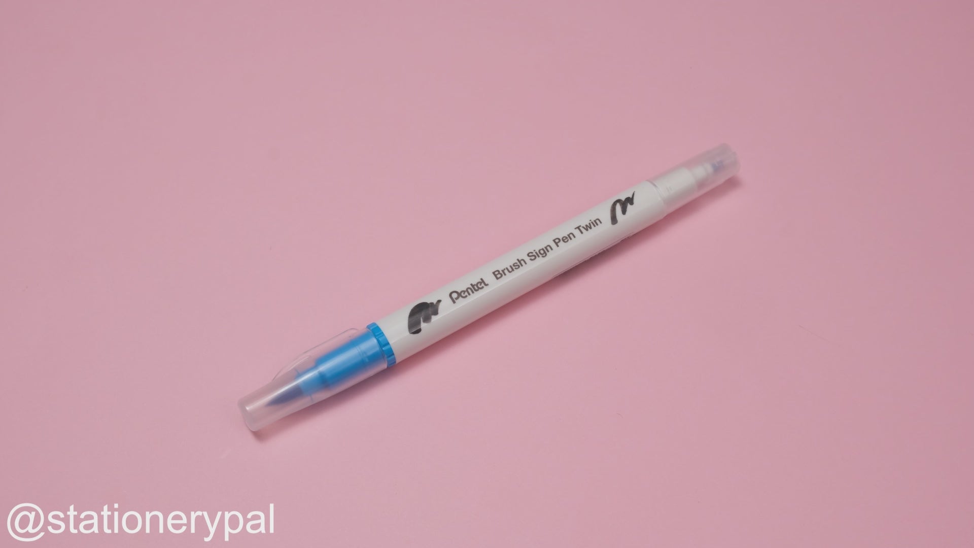 Pentel Brush Sign Pen Twin – Sky Blue