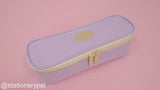 Pastel Zippered Large Pencil Case - Purple