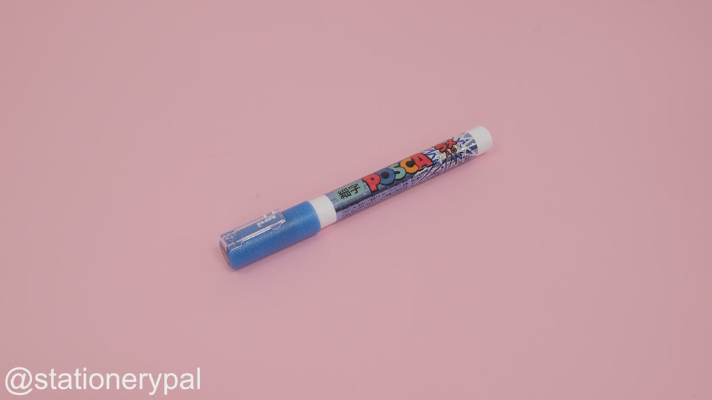 Posca PC-3ML Fine Bullet Tip Marker Pen - Glitter Blue
