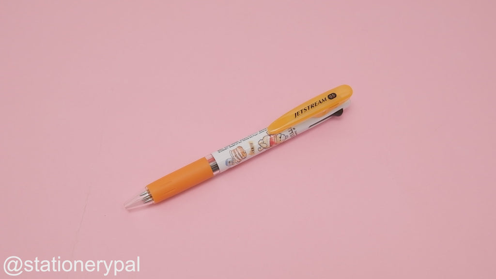 Uni Jetstream x Disney 3 Color Limited Edition Multi Pen - 0.5 mm - Winnie the Pooh - Orange Grip