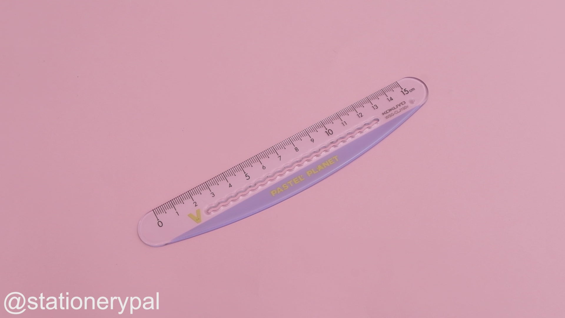 Kokuyo Pastel Planet Ruler - 15 cm - Purple